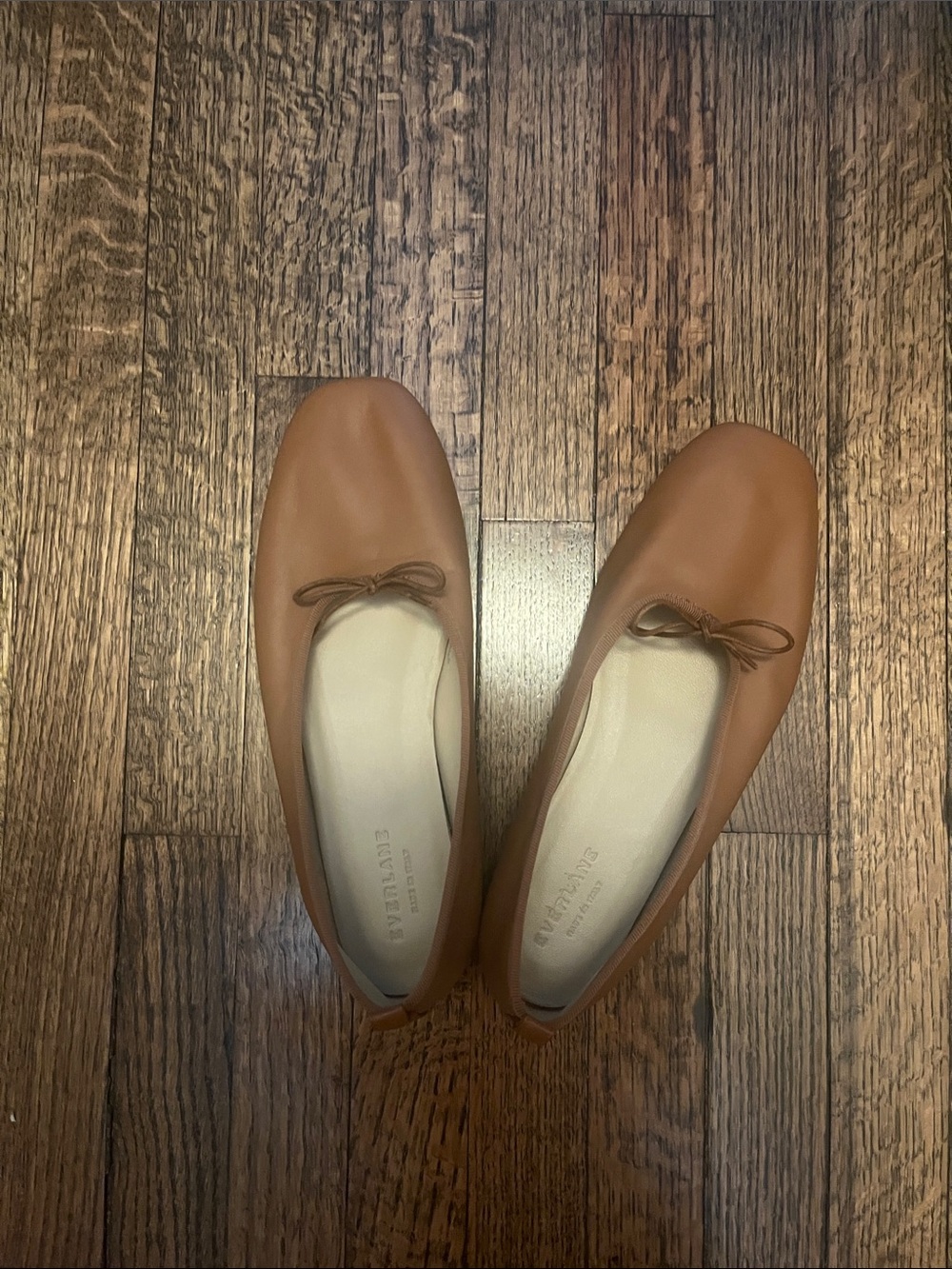 Everlane Women's Tan Leather Ballet Flats - Picture 8 of 9